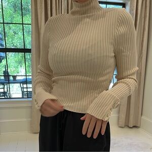 Zara long sleeve ribbed mock turtleneck  knit sweater NWOT med